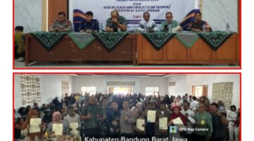 Pembagian 530 Sertipikat PTSL Tahap 3 Desa Mandalamukti Berjalan Lancar, Kades Apresiasi Kerja Tim