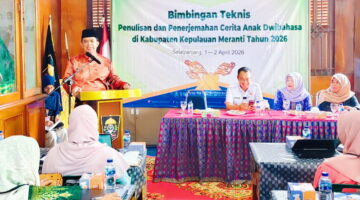 LAMR Kepulauan Meranti dan Balai Bahasa Provinsi Riau Laksanakan Bimtek Penulisan Buku Cerita Anak