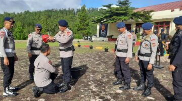 Tradisi Pemberangkatan Personel Batalyon D Pelopor Dalam Rangka Pendidikan SIP 56 Tahun 2026