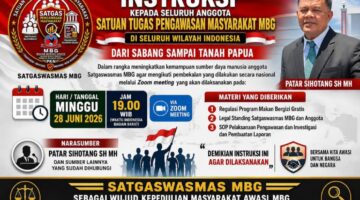 Satgaswasmas MBG Gelar Pembekalan Nasional, Perkuat Pengawasan Program Makan Bergizi Gratis di Seluruh Indonesia