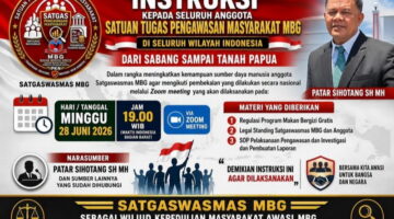  Instruksi Tegas Ketua Satgaswasmas MBG: Seluruh Anggota dari Sabang Sampai Papua Wajib Ikut Pembekalan Nasional!